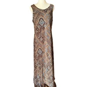 Vintage Paisley Maxi Dress
